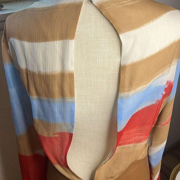 GIANNI VERSACE VINTAGE!! GORGEOUS SILK & LEATHER DRESS - Picture 12 of 14